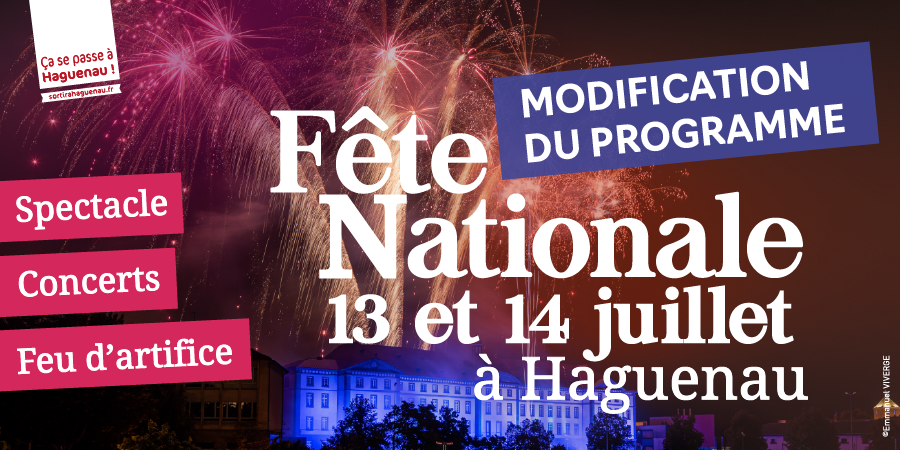 Fête nationale : programme modifié